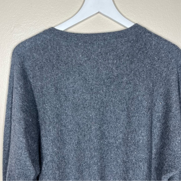 Garnet Hill Womens Essential Cashmere V-Neck Pullover Sweater Dolman Sleeve - Picture 10 of 11